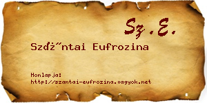 Szántai Eufrozina névjegykártya