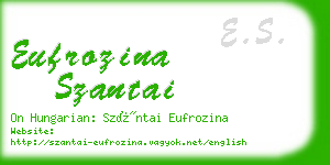 eufrozina szantai business card